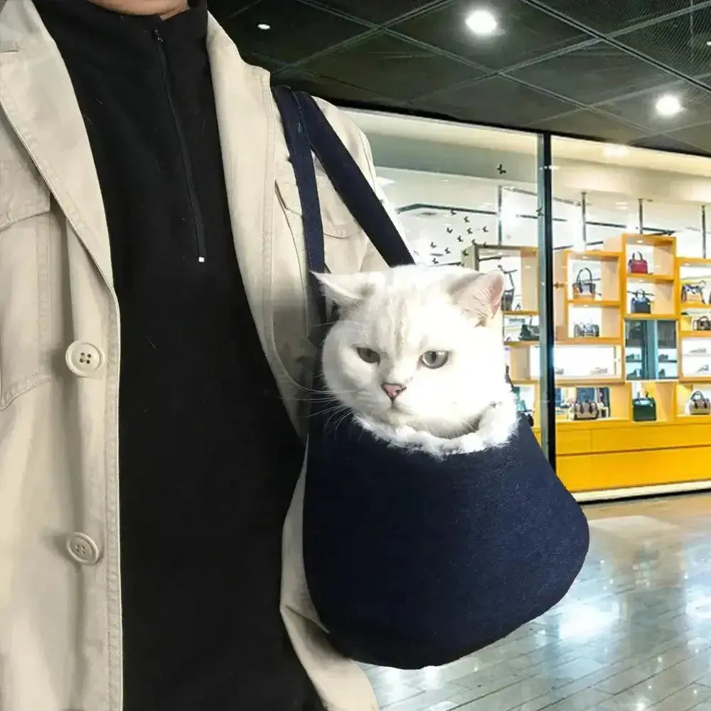 Nevytech adjustable pet carrier sling offers breathable comfort, secure support, and hands-free convenience—ideal for small dogs and cats.