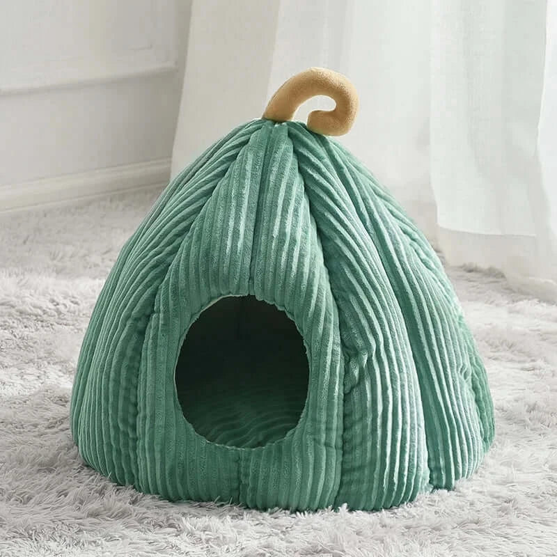 Hot Selling Warm Cat Bed – Cozy Pet Basket, Washable Tent Cave House with Cushion for Kittens and Small Dogs