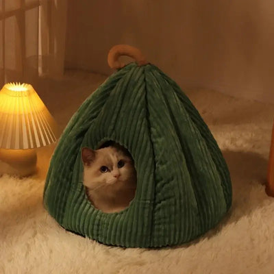 Hot Selling Warm Cat Bed – Cozy Pet Basket, Washable Tent Cave House with Cushion for Kittens and Small Dogs