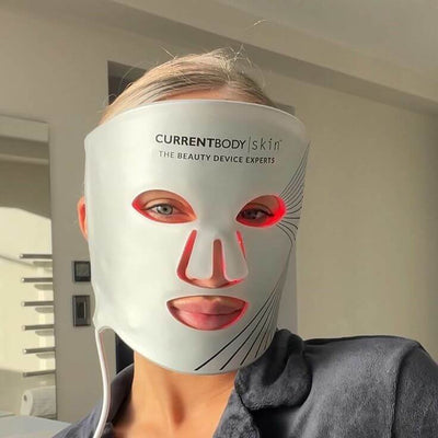 LED facial mask for skincare therapy with light treatment technology, designed for anti-aging and acne care