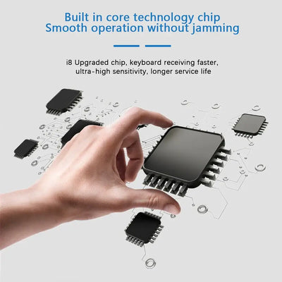 View details for 2.4G Air Mouse with Touchpad i8 Backlit Mini Wireless Keyboard – Arabic, French, Spanish, Russian – for PC and Android TV Box