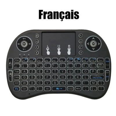 View details for 2.4G Air Mouse with Touchpad i8 Backlit Mini Wireless Keyboard – Arabic, French, Spanish, Russian – for PC and Android TV Box