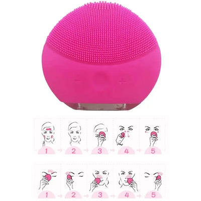 Silicone Facial Cleansing Brush – Electric Deep Skin Cleanser and Massage Brush for Gentle, Elegant Skincare Routine