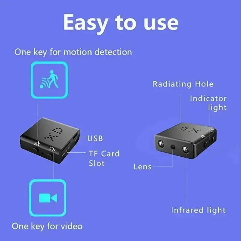 Nevytech 2K portable mini body cam captures clear video, audio, and motion with long battery life—ideal for security, travel, and daily recording.