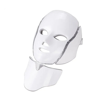 7 Colors LED Facial Mask with Neck Light – Skin Rejuvenation, Anti-Acne Beauty Device, Face Lifting and Firming Massager