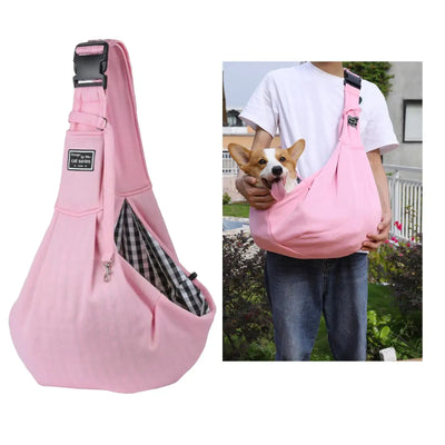 Adjustable Folding Pet Carrier Sling – Breathable Crossbody Shoulder Bag for Cats and Small Dogs, Ideal for Outdoor Travel and Outings