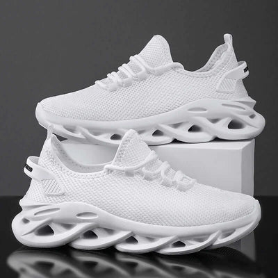 Men's casual sport shoes – breathable lightweight mesh sneakers, black outdoor running, athletic jogging, and walking shoes