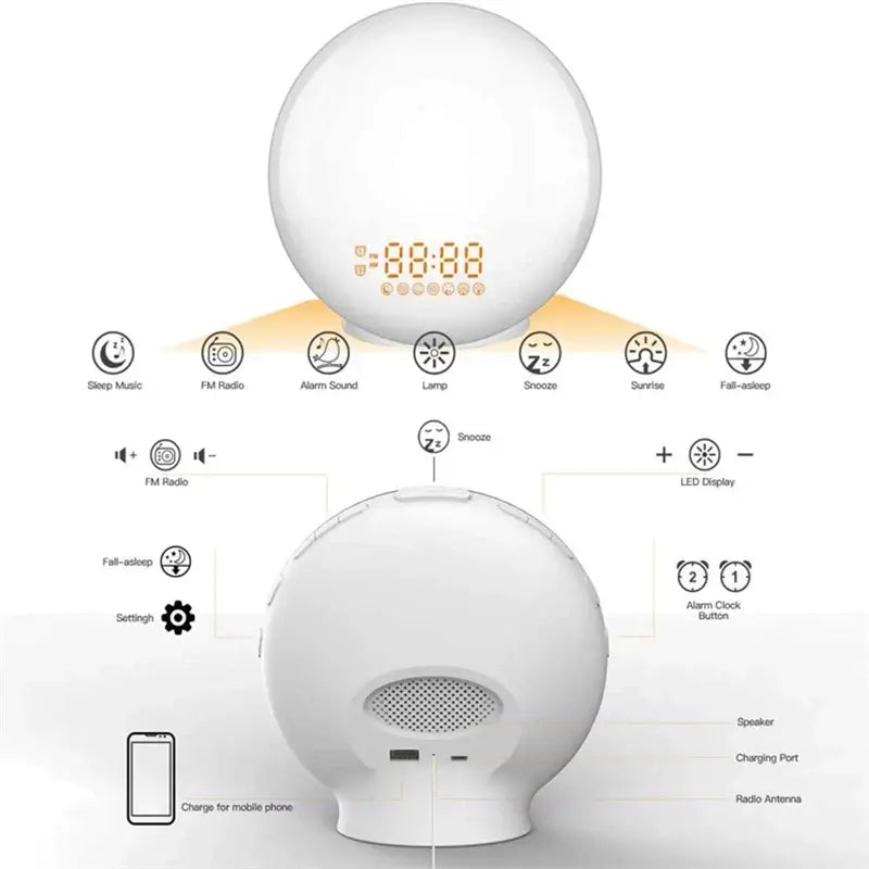 View details for Wake Up Light Alarm Clock with Sunrise Simulation, Dual Alarms, FM Radio, Nightlight, and Natural Sounds