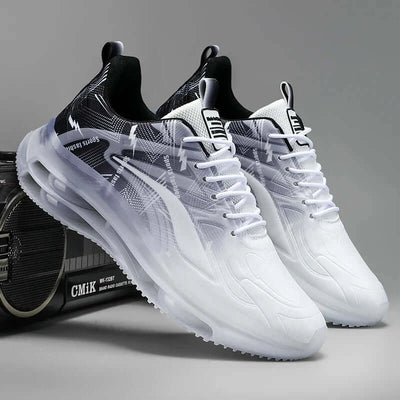 Men's fashion basketball shoes with air cushions – breathable, non-slip, shock-absorbing footwear for outdoor sports and activities