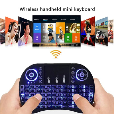 View details for 2.4G Air Mouse with Touchpad i8 Backlit Mini Wireless Keyboard – Arabic, French, Spanish, Russian – for PC and Android TV Box