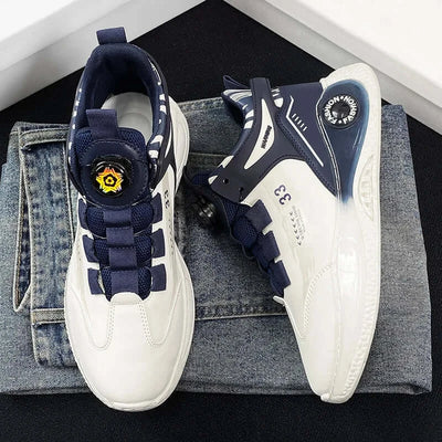 View details for Men’s Sneakers with Rotating Buckle, Non-Slip Lace-Up Durable Shoes for Outdoor Activities