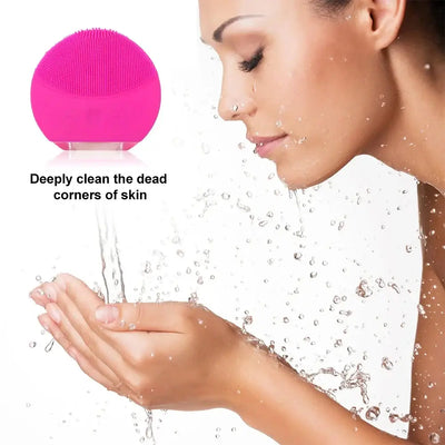 Silicone Facial Cleansing Brush – Electric Deep Skin Cleanser and Massage Brush for Gentle, Elegant Skincare Routine