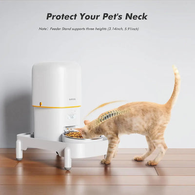 Smart Pet Feeder with Elevating Bracket, Single Bowl Raised Stand for Dogs and Cats, Pet Food Dispenser with Height Adjustment for Comfortable Feeding.