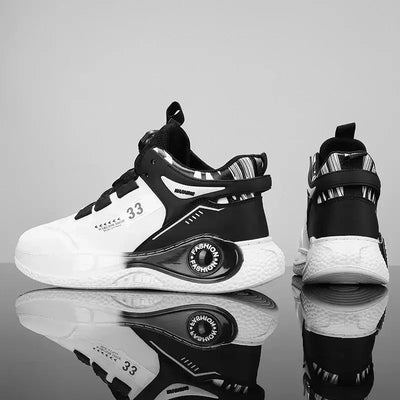 View details for Men’s Sneakers with Rotating Buckle, Non-Slip Lace-Up Durable Shoes for Outdoor Activities