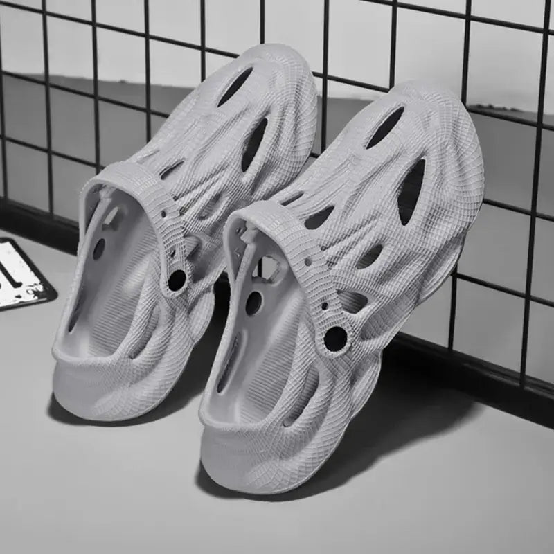 View details for Bebealy Men’s Hollow Hole Summer Outdoor EVA Beach Slippers, Non-Slip Sandals, Soft Cloud Slides