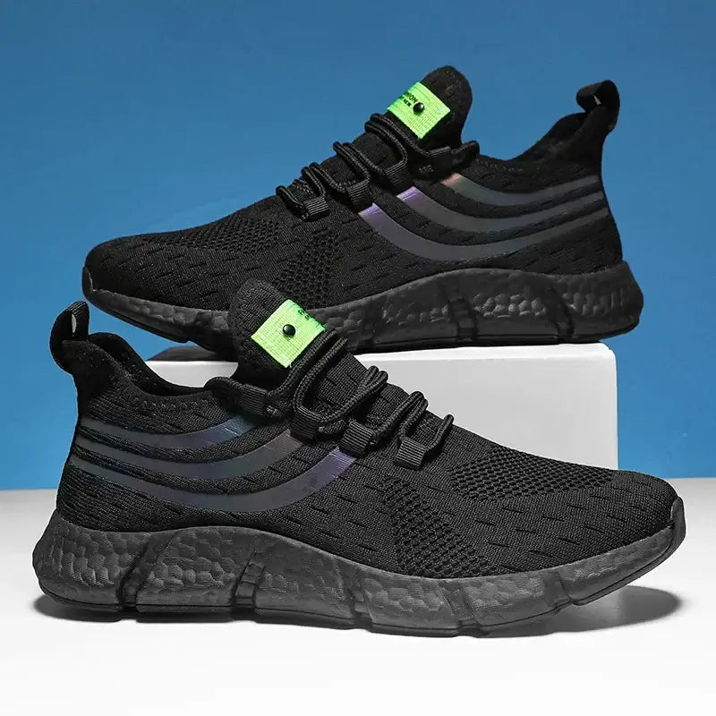Men's casual sports shoes, breathable lightweight sneakers, anti-slip flats for outdoor running, walking, athletic jogging tenis shoes.