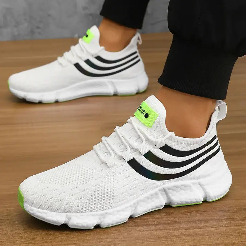 Men's casual sports shoes, breathable lightweight sneakers, anti-slip flats for outdoor running, walking, athletic jogging tenis shoes.