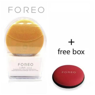 Luna Mini 2 Silicone Facial Cleansing Brush with Foreoing Real Logo – USB Rechargeable, Waterproof, 8 Speed Levels