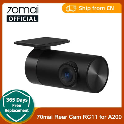70mai Rear Cam RC11 for A200 Dash Cam, compact design, high resolution, supports parking recording.