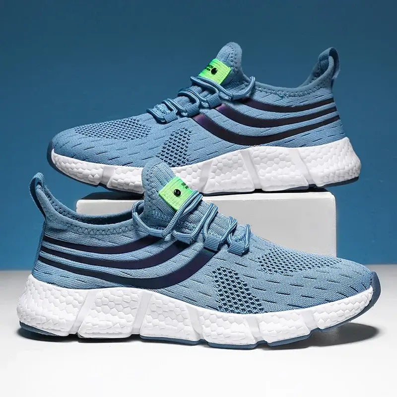 Men's casual sports shoes, breathable lightweight sneakers, anti-slip flats for outdoor running, walking, athletic jogging tenis shoes.