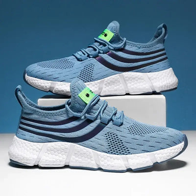 Men's casual sports shoes, breathable lightweight sneakers, anti-slip flats for outdoor running, walking, athletic jogging tenis shoes.