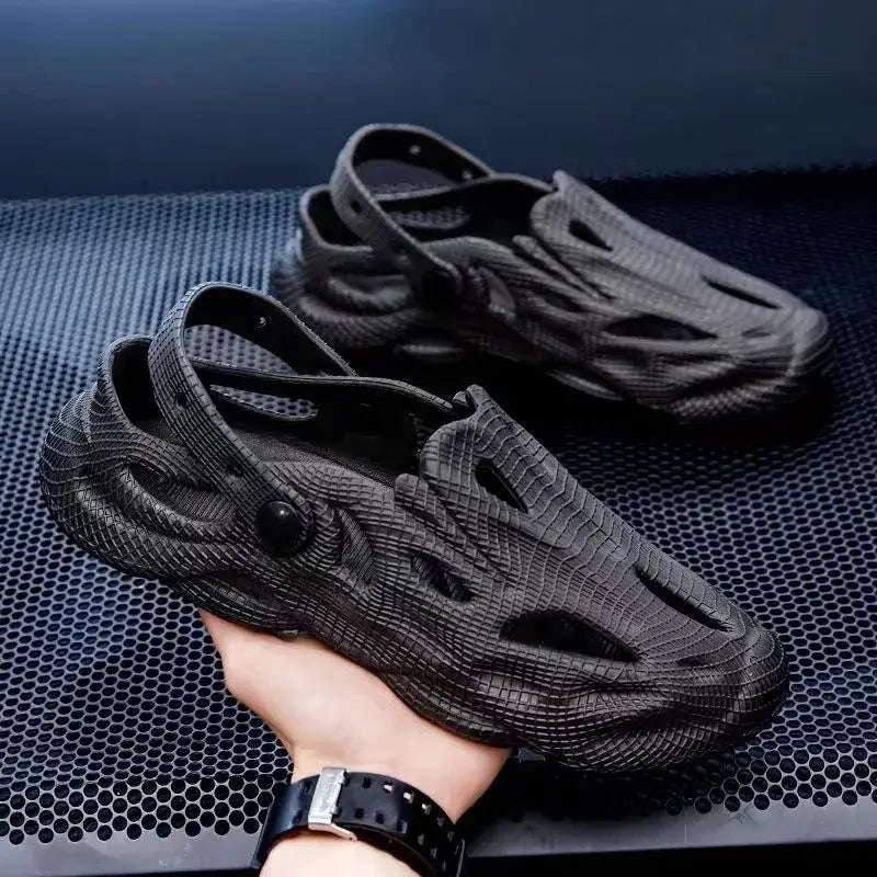 View details for Bebealy Men’s Hollow Hole Summer Outdoor EVA Beach Slippers, Non-Slip Sandals, Soft Cloud Slides