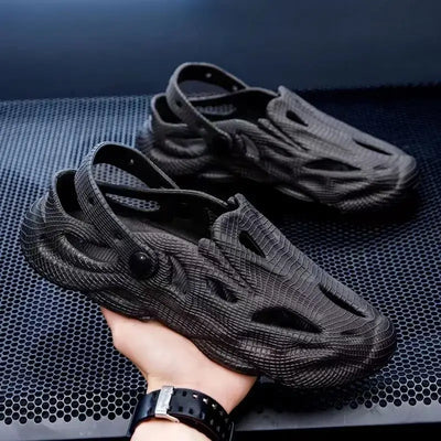 View details for Bebealy Men’s Hollow Hole Summer Outdoor EVA Beach Slippers, Non-Slip Sandals, Soft Cloud Slides
