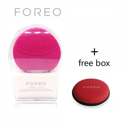 Luna Mini 2 Silicone Facial Cleansing Brush with Foreoing Real Logo – USB Rechargeable, Waterproof, 8 Speed Levels