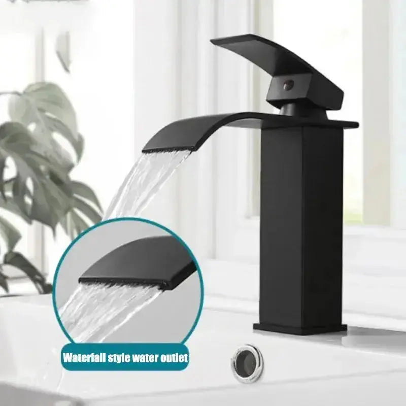 Nevytech Waterfall Sink Faucet dual hot cold control