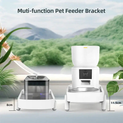 Smart Pet Feeder with Elevating Bracket, Single Bowl Raised Stand for Dogs and Cats, Pet Food Dispenser with Height Adjustment for Comfortable Feeding.
