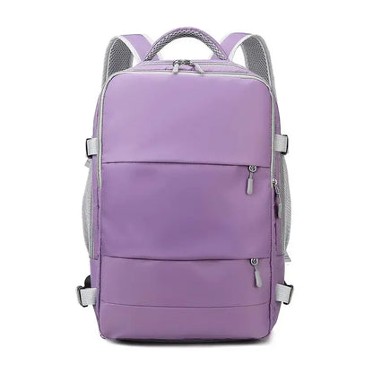 Nevytech Women’s Travel Backpack Waterproof in pink color with large capacity and durable design.