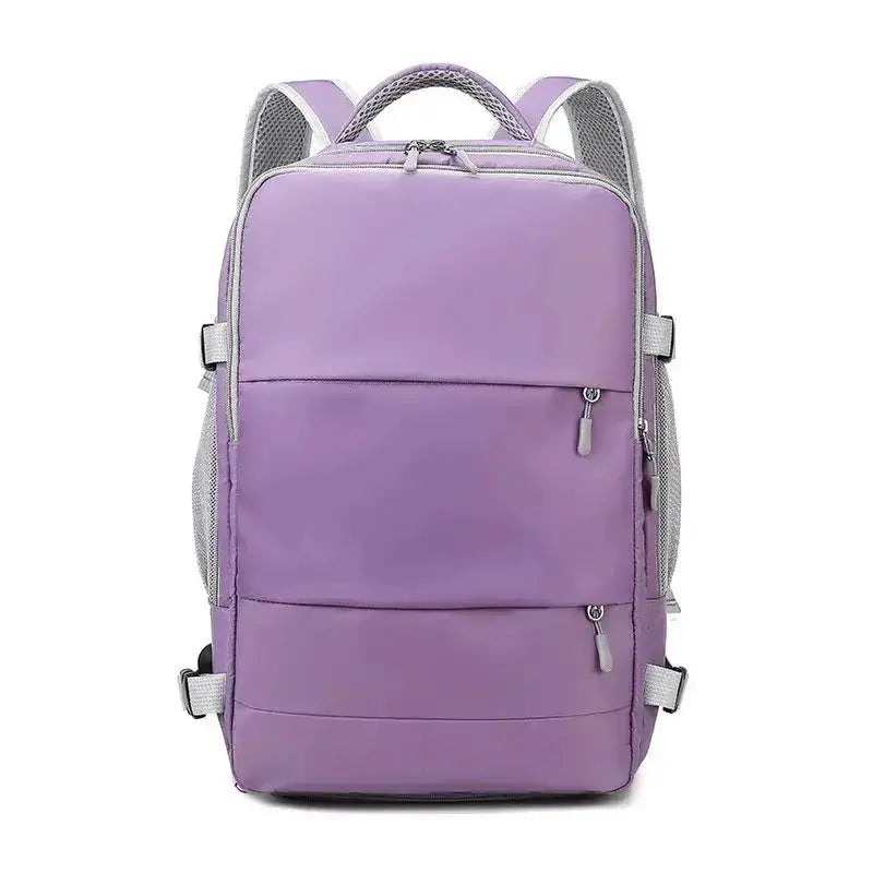 Nevytech Women’s Travel Backpack Waterproof in pink color with large capacity and durable design.