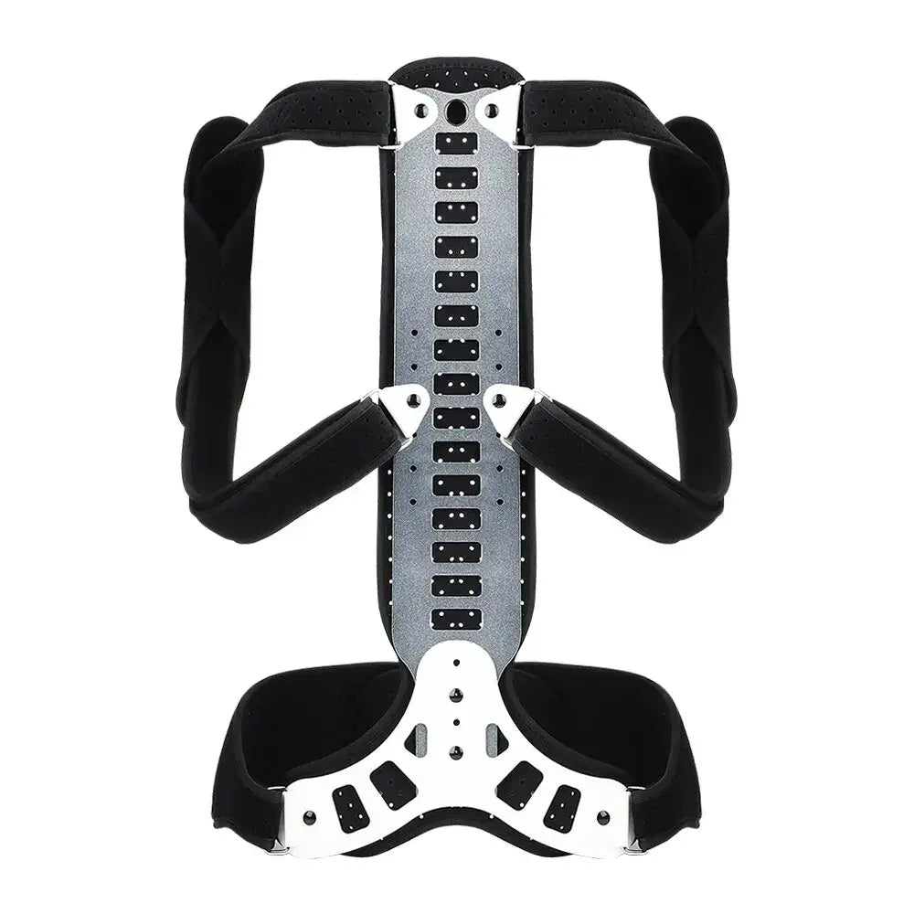 High quality aluminum lumbar support brace for back posture correction and pain relief, stylish and adjustable design.