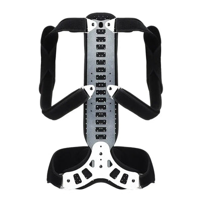High quality aluminum lumbar support brace for back posture correction and pain relief, stylish and adjustable design.