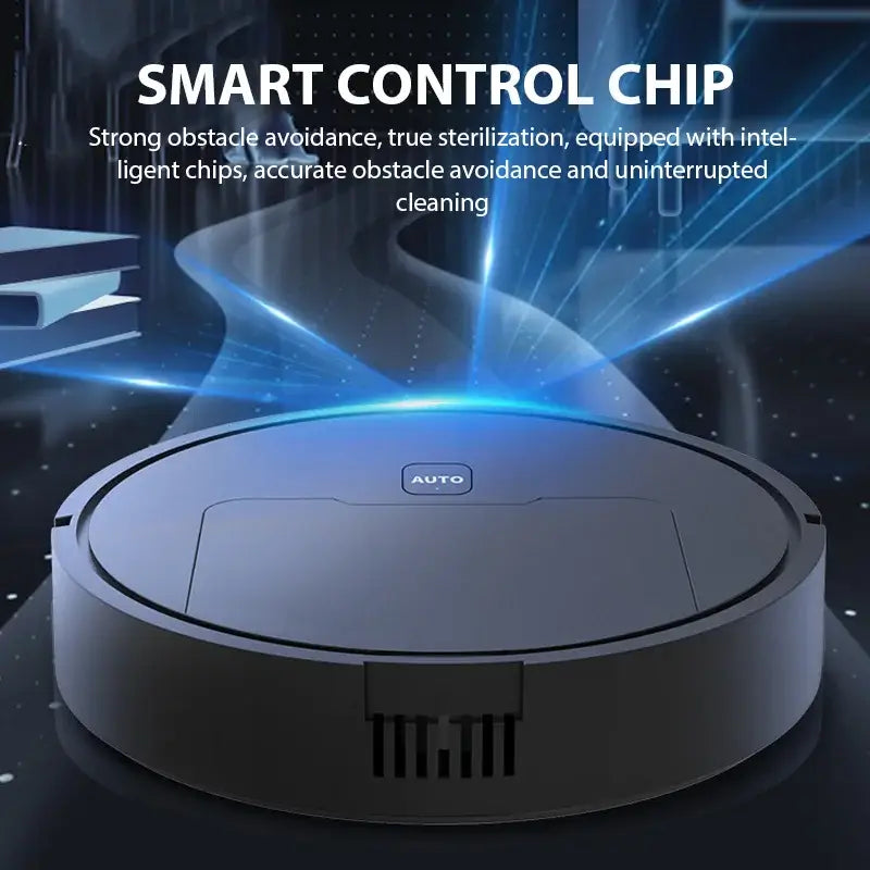 Smart control chip on a wireless robot vacuum cleaner for obstacle avoidance and efficient cleaning.