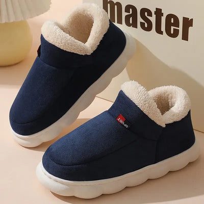 View details for Smile PoP Winter Plush Men’s Indoor and Outdoor Soft Non-Slip House Slippers, Casual Bedroom Shoes