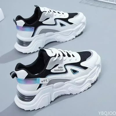 2025 women's green platform sneakers – casual trainers with flat sole, chunky style ladies shoes