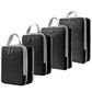 Nevytech 4 Set Compression Packing Cubes in light gray, designed for efficient travel organization and space-saving.