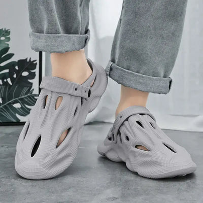 View details for Bebealy Men’s Hollow Hole Summer Outdoor EVA Beach Slippers, Non-Slip Sandals, Soft Cloud Slides