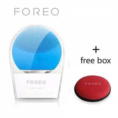 Luna Mini 2 Silicone Facial Cleansing Brush with Foreoing Real Logo – USB Rechargeable, Waterproof, 8 Speed Levels