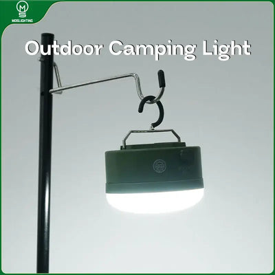 MOSLIGHTING Mini LED camping lantern hanging for outdoor use, perfect for camping and emergencies.