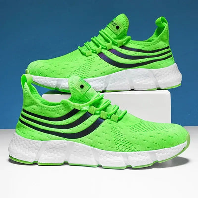 Men's casual sports shoes, breathable lightweight sneakers, anti-slip flats for outdoor running, walking, athletic jogging tenis shoes.
