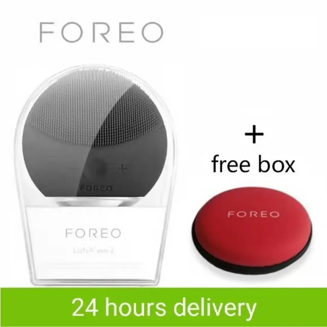 Luna Mini 2 Silicone Facial Cleansing Brush with Foreoing Real Logo – USB Rechargeable, Waterproof, 8 Speed Levels