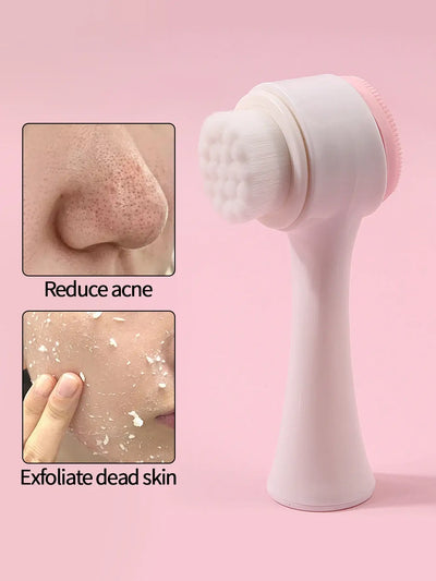1PC Silicone Manual Facial Cleansing Brush – Handheld Makeup Removal and Deep Cleansing Auxiliary Brush