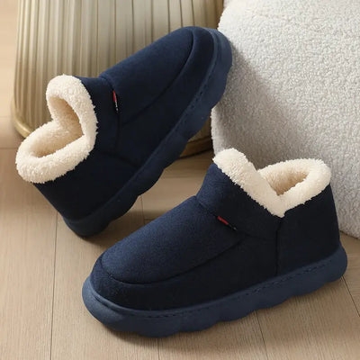 View details for Smile PoP Winter Plush Men’s Indoor and Outdoor Soft Non-Slip House Slippers, Casual Bedroom Shoes