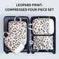 Nevytech 4Pcs Compression Storage Bags Set with colorful patterns for organization and travel.