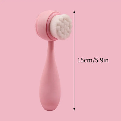 1PC Silicone Manual Facial Cleansing Brush – Handheld Makeup Removal and Deep Cleansing Auxiliary Brush
