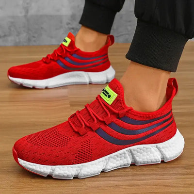 Men's casual sports shoes, breathable lightweight sneakers, anti-slip flats for outdoor running, walking, athletic jogging tenis shoes.
