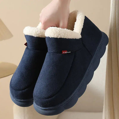 View details for Smile PoP Winter Plush Men’s Indoor and Outdoor Soft Non-Slip House Slippers, Casual Bedroom Shoes