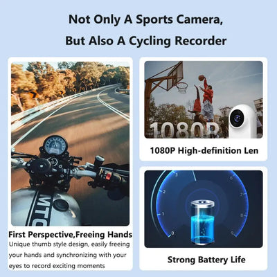 4K Ultra Portable Mini Action Camera features high-definition lens, first perspective design, and strong battery life.